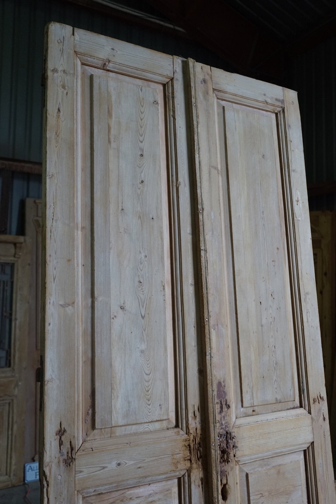 Antique French 3 Panel Doors - 40x98.5 B14 - Magnolia Antique Door Co.