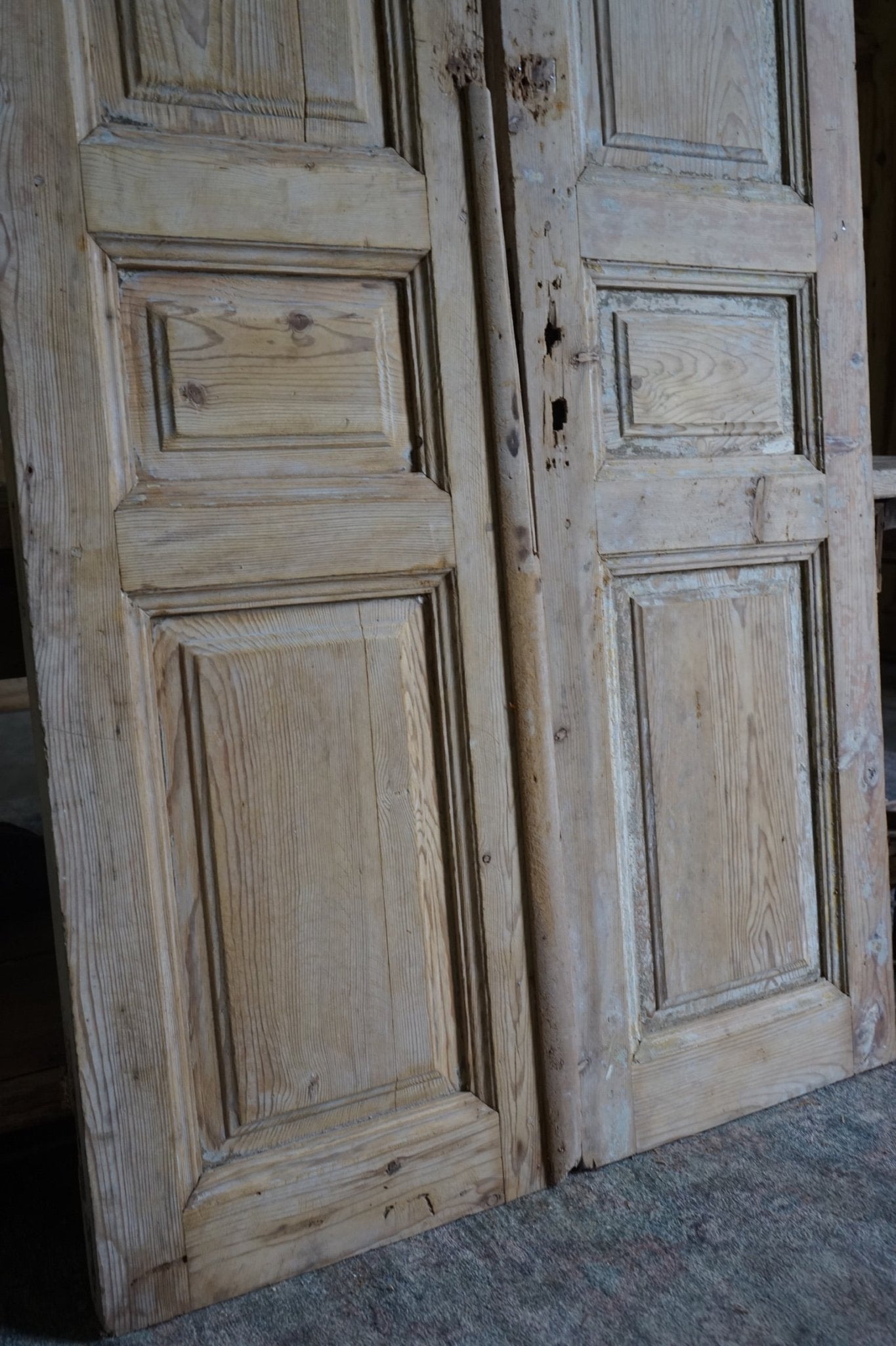 Antique French 3 Panel Doors - 41x95 B21 - Magnolia Antique Door Co.