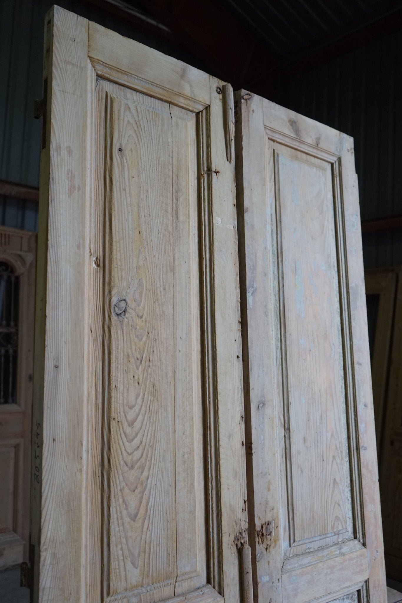 Antique French 3 Panel Doors - 41x95 B21 - Magnolia Antique Door Co.