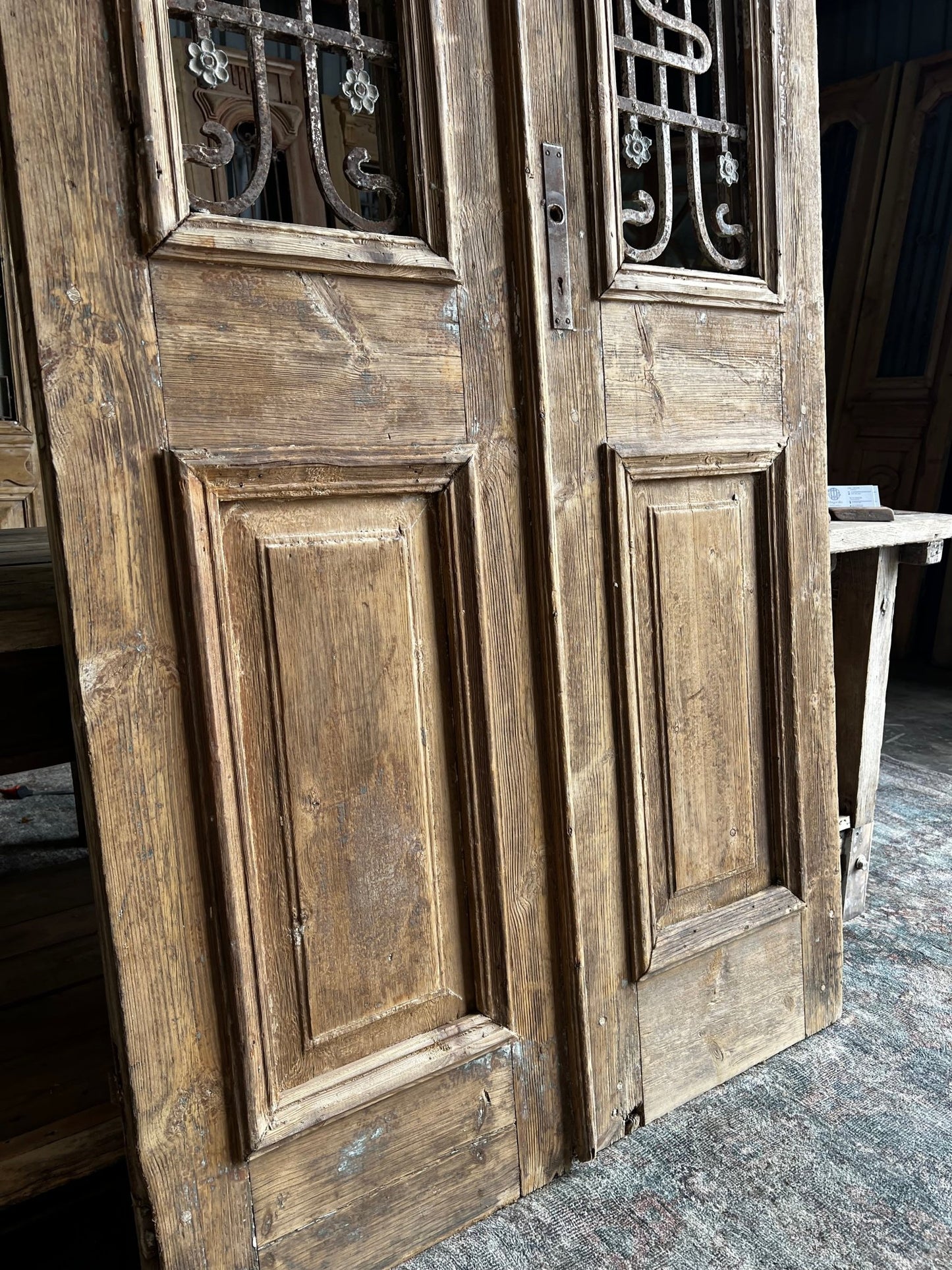 Antique French Double Doors - 43.25x97 A45 - Magnolia Antique Door Co.