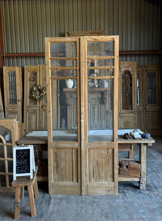 Antique Glass French Doors - 38x87.75 E225 - Magnolia Antique Door Co.