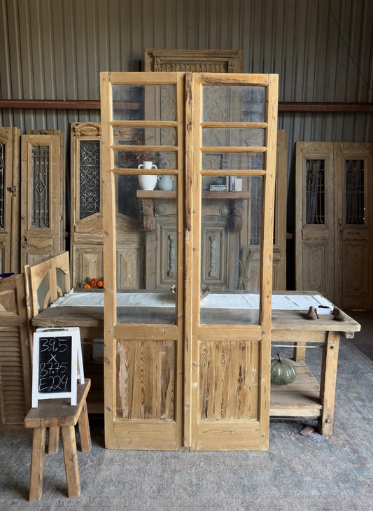 Antique Glass French Doors - 39.5x87.75 E224 - Magnolia Antique Door Co.