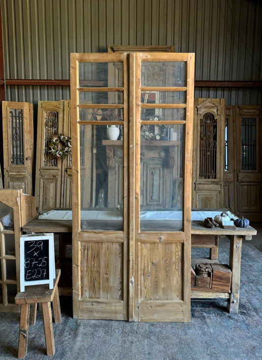 Antique Glass French Doors - 39x87.25 E227 - Magnolia Antique Door Co.