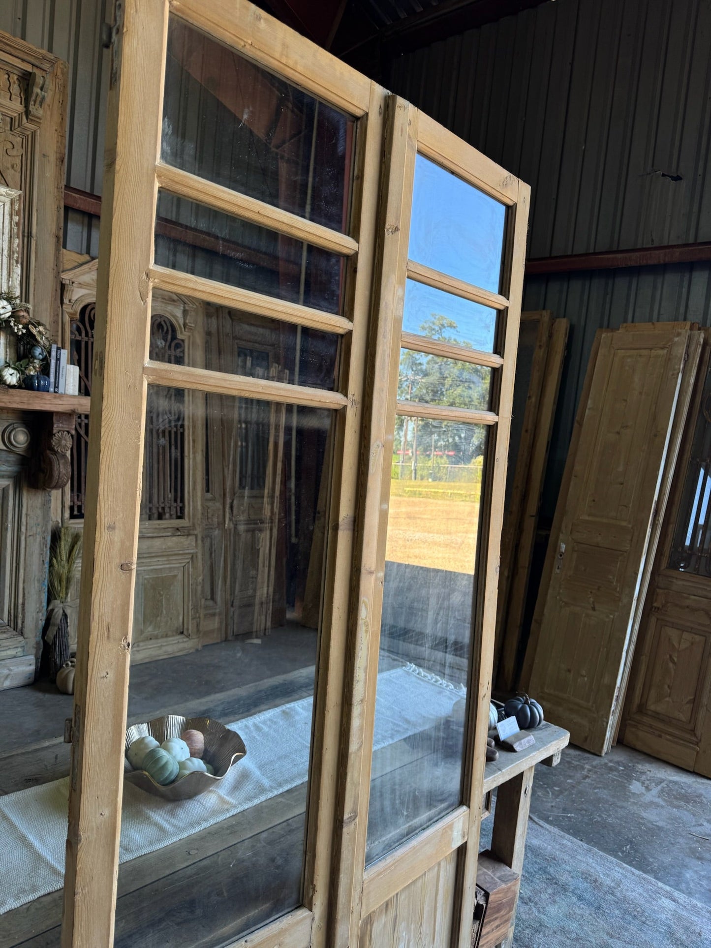 Antique Glass French Doors - 40x87.5 E226 - Magnolia Antique Door Co.