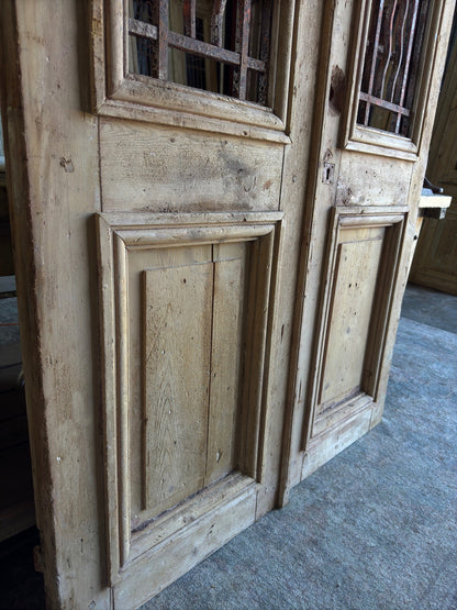 Antique Iron French Doors - 46.75x93 F5 - Magnolia Antique Door Co.