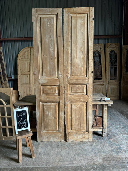 Antique Solid French Panel Doors - 43.75x100.25 E108 - Magnolia Antique Door Co.