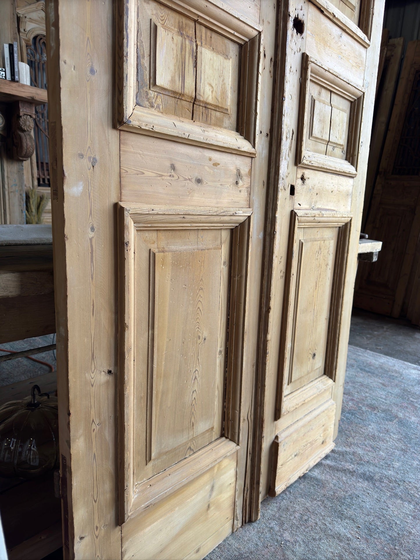 Antique Solid French Panel Doors - 46x94.75 E151 - Magnolia Antique Door Co.