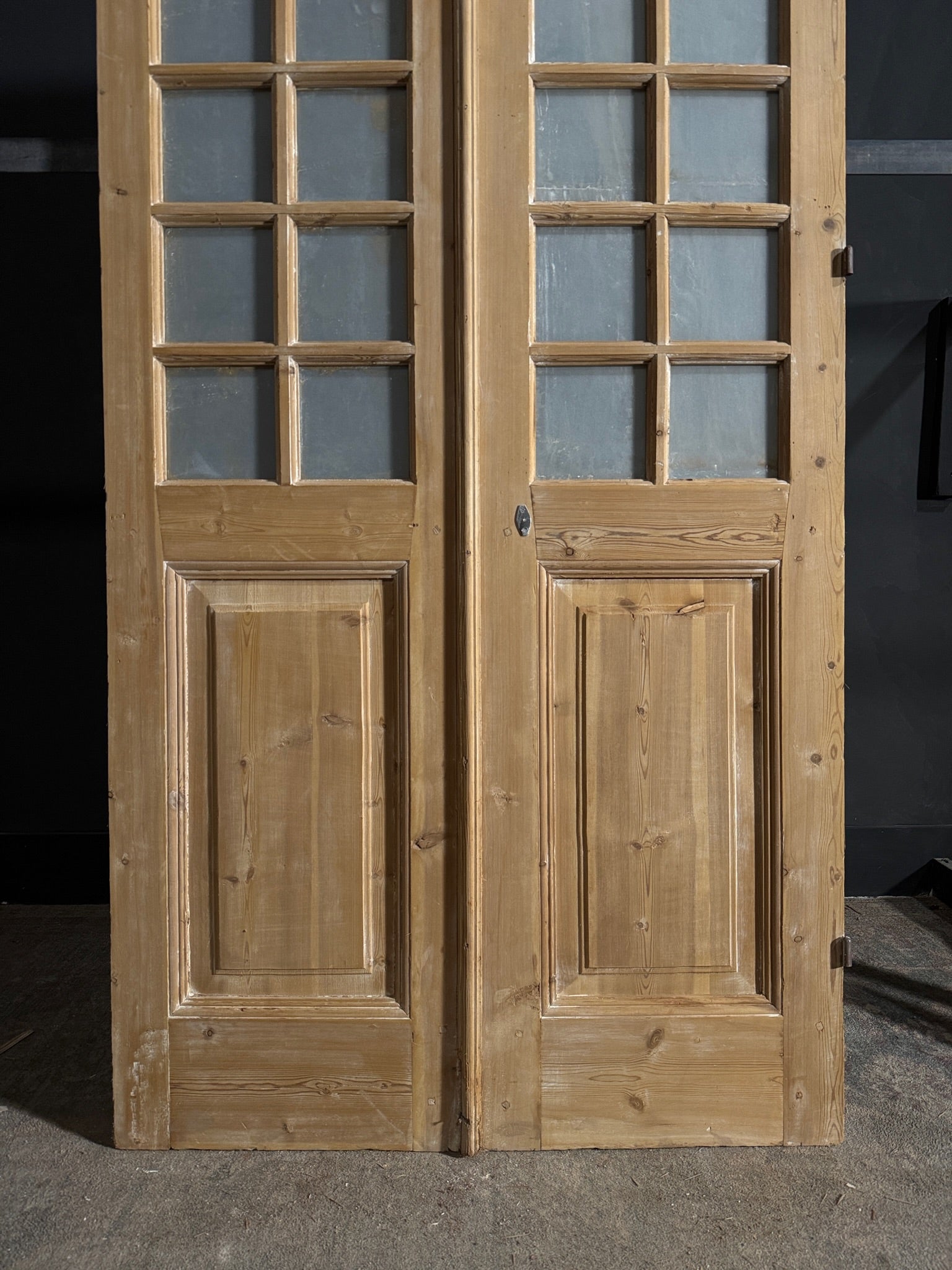 Antique Glass 16 Lite French Doors - 43.25x98.25 - N626
