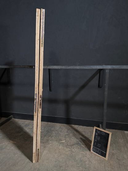Antique 3 Panel Solid Double Doors - 36.75x88 - N682