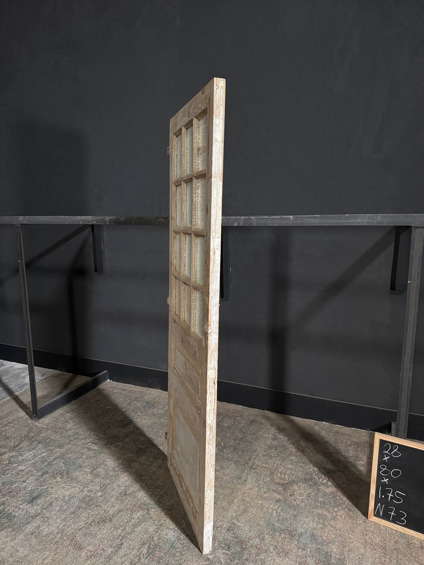 Antique Obscured Glass 12 Lite Single Door - 28x80 - N73