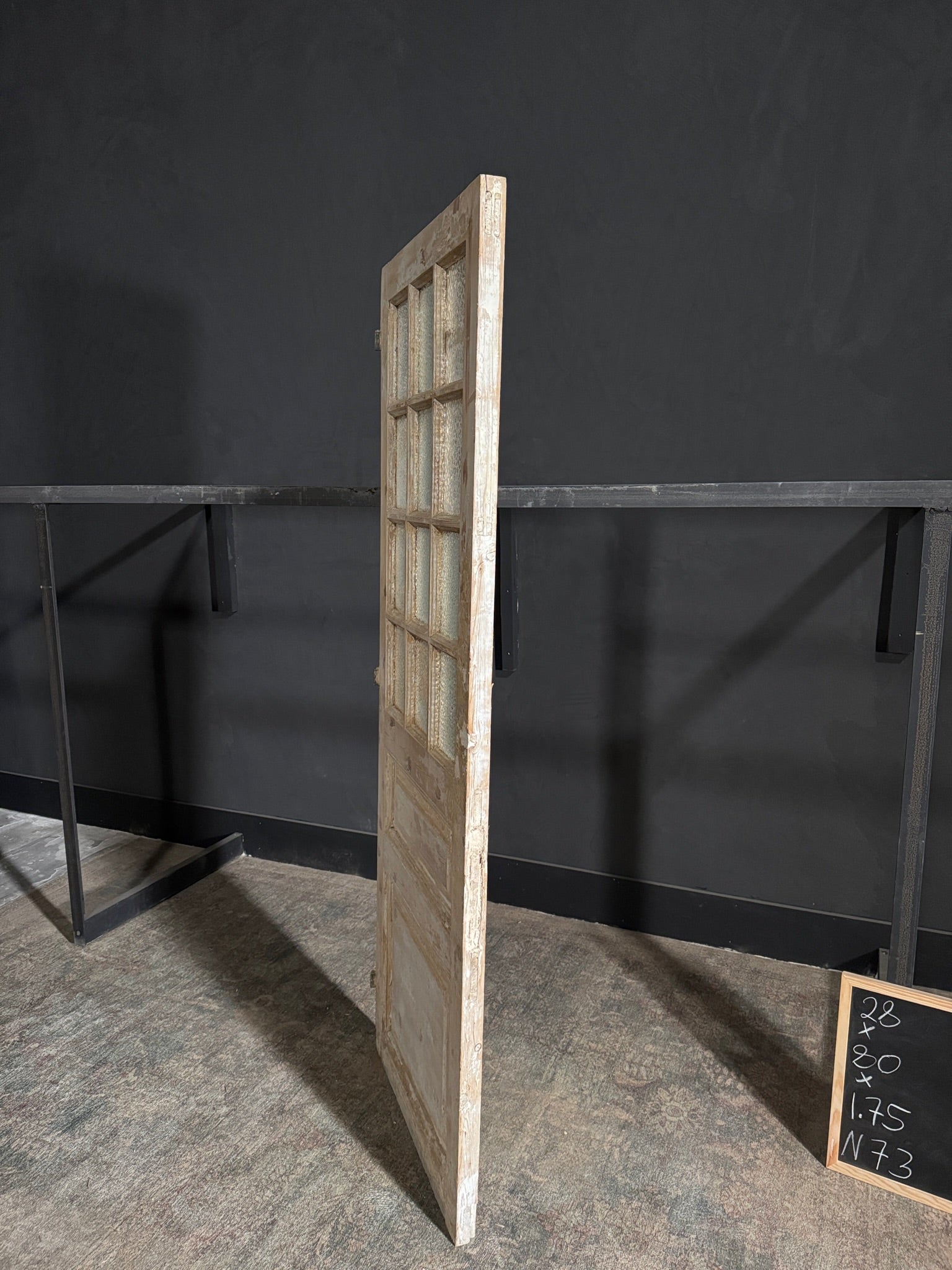 Antique Obscured Glass 12 Lite Single Door - 28x80 - N73