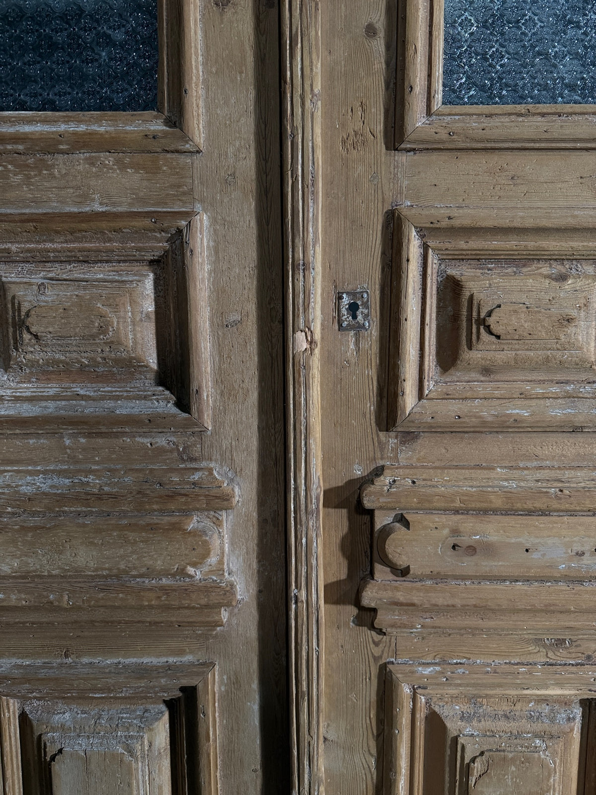 Antique Carved Iron French Doors - 46x107 - N571