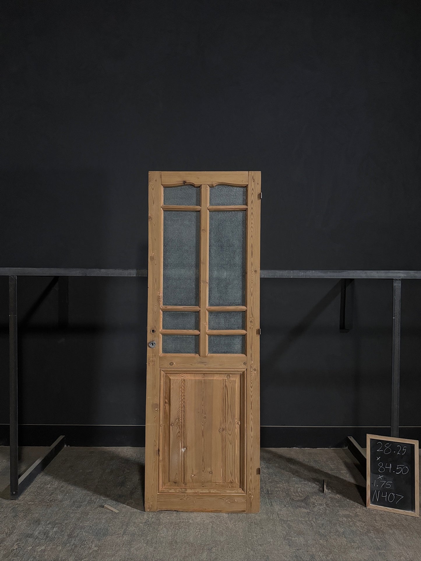 Antique Obscured Glass 6 Lite Single Door - 28.25x84.5 - N407
