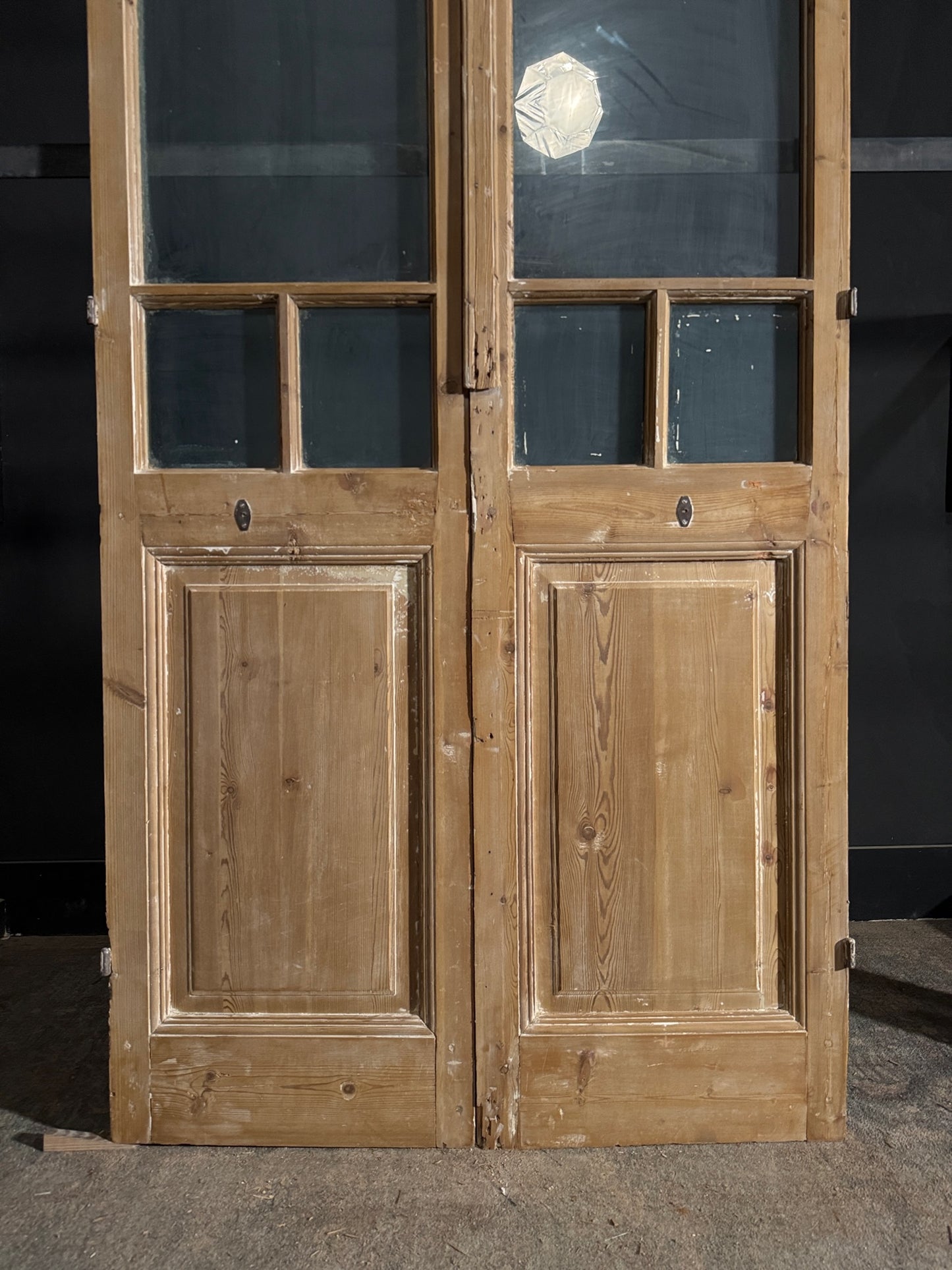 Antique Glass 2 Lite French Doors - 44x91.5 - N573