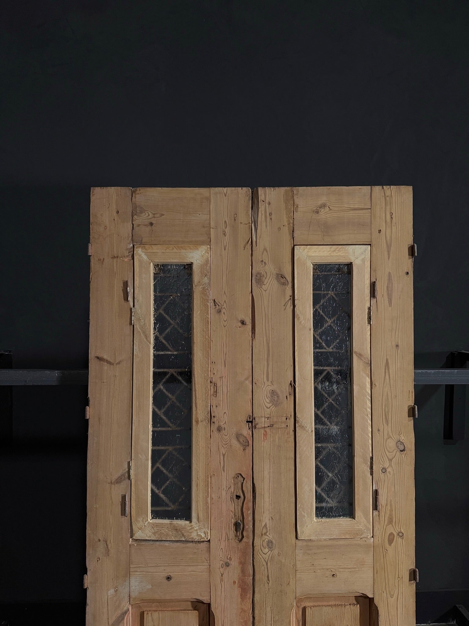 Antique Carved Iron French Doors - 43x89.5 - N36