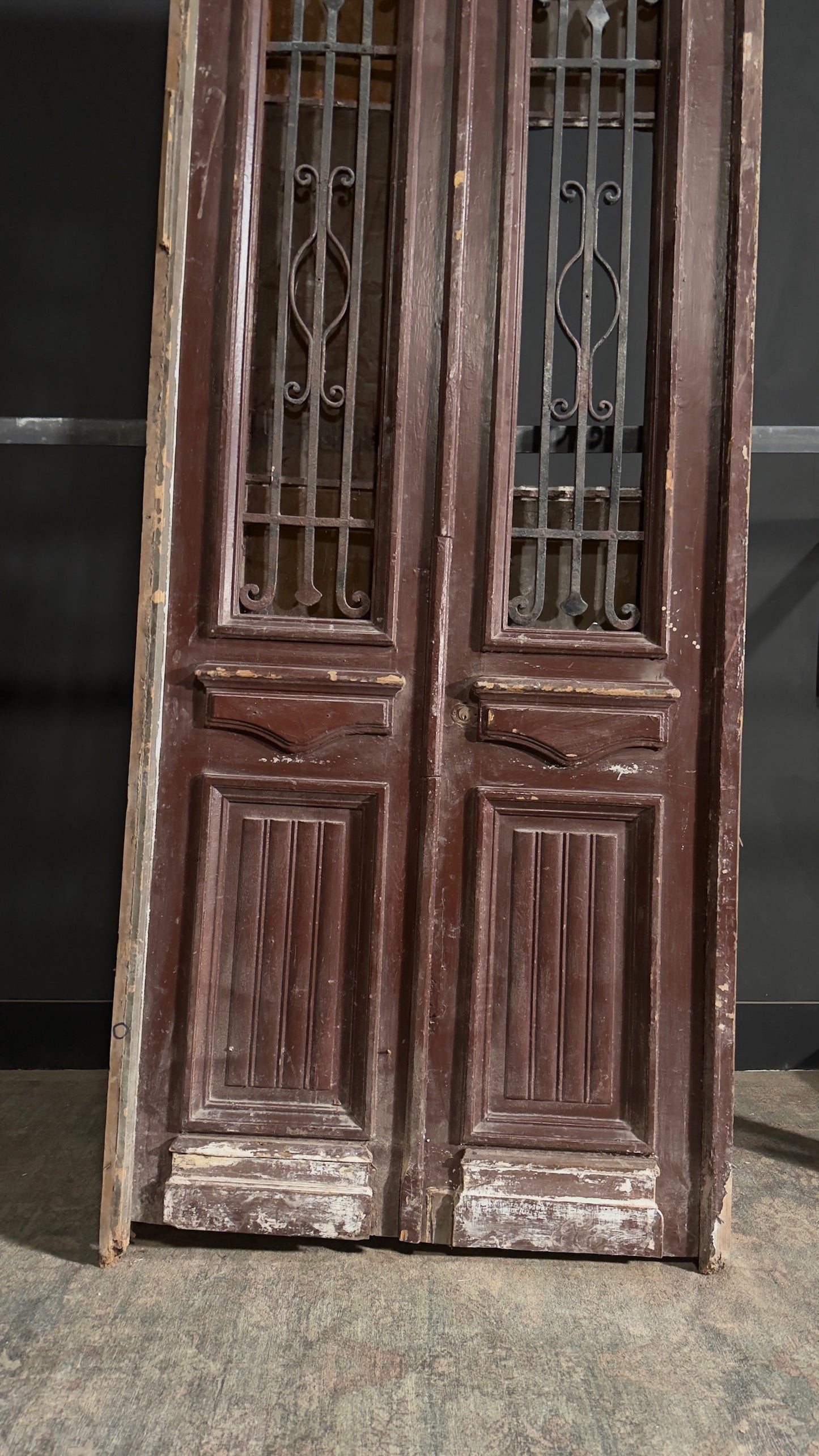 Antique Iron French Doors - 40x121 - N134