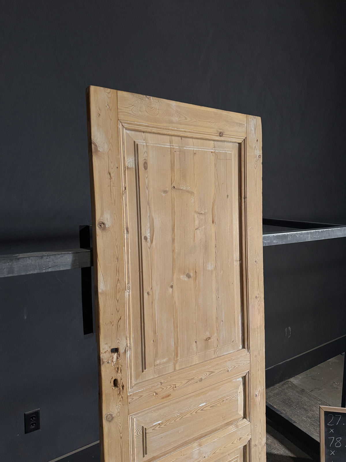 Antique 3 Panel Solid Single Door - 27.5x78.5 - N503