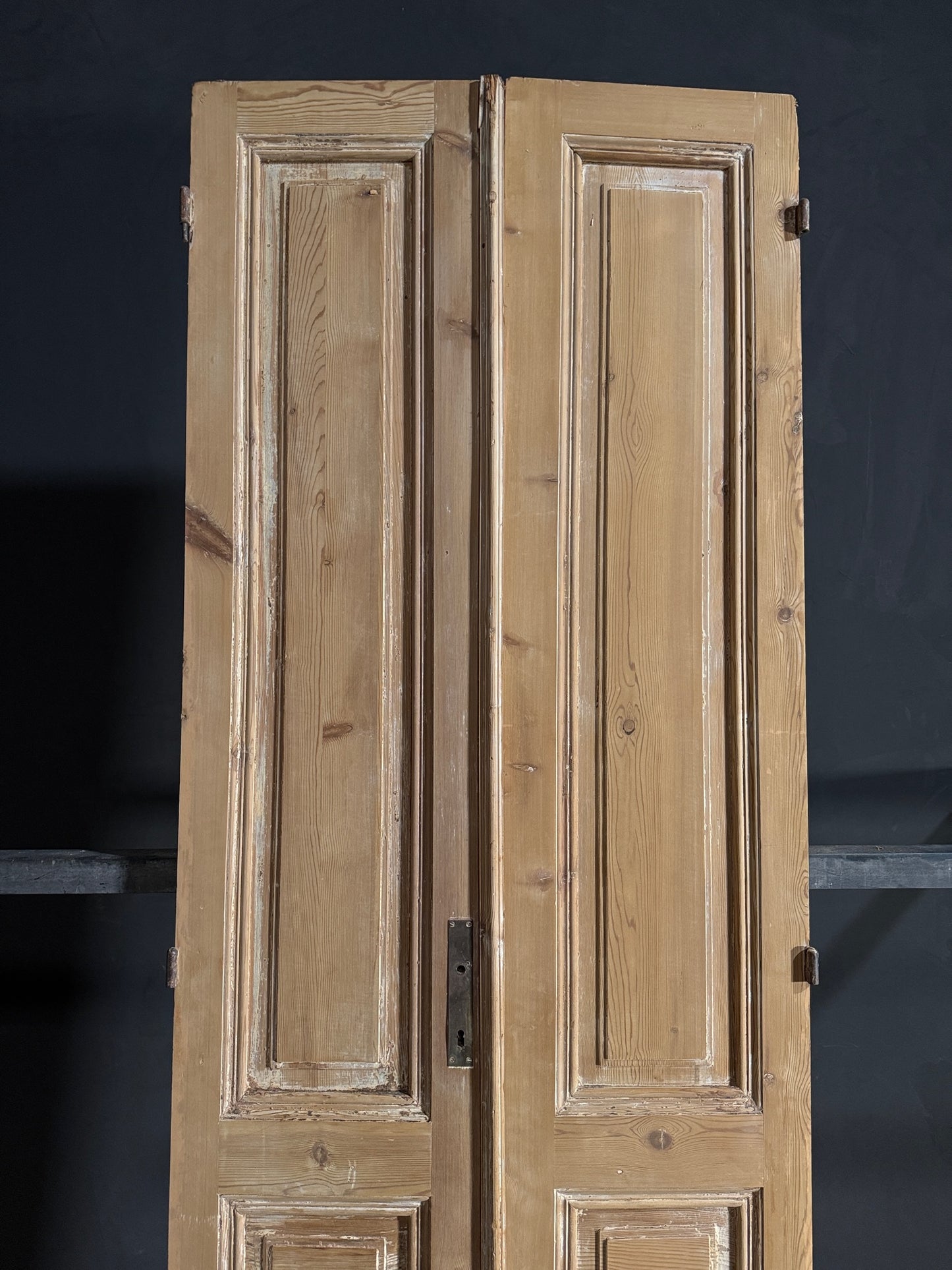 Antique 3 Panel Solid Double Doors - 33.5x103 - N653