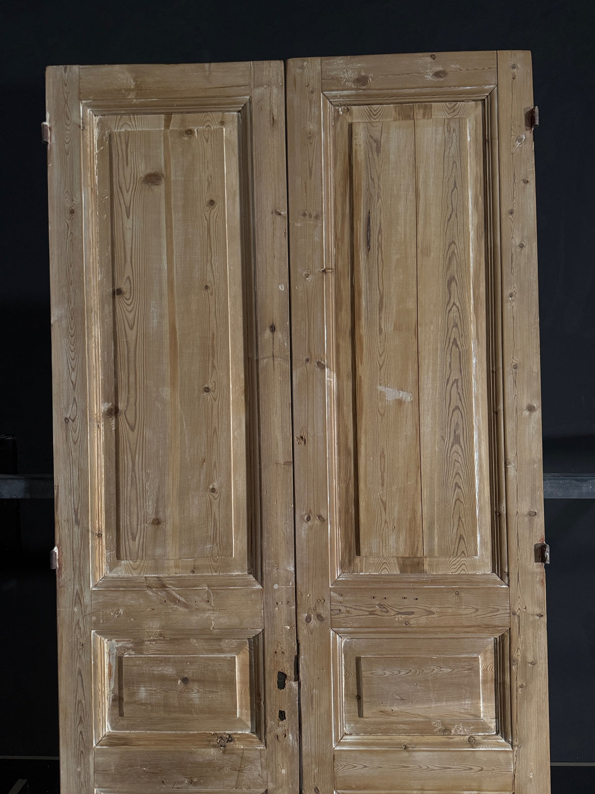 Antique 3 Panel Solid Double Doors - 44x98 - N554