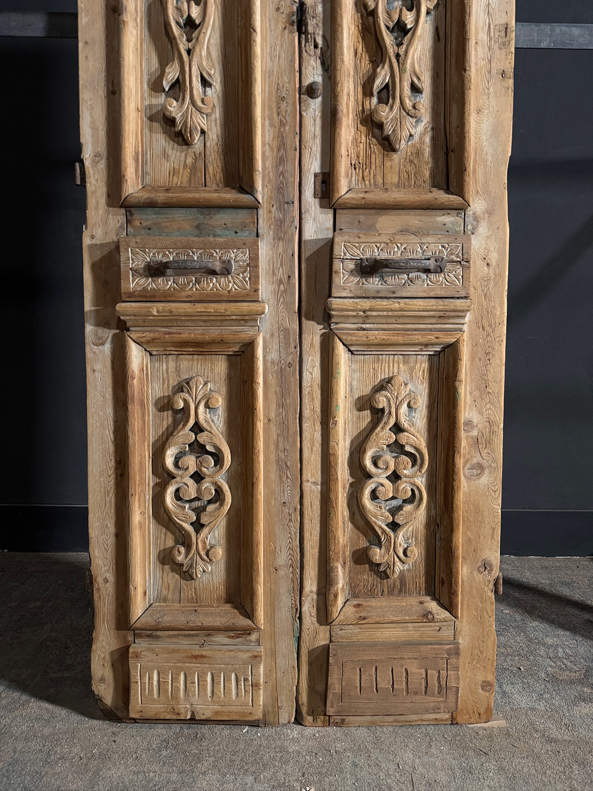 Antique Carved Double Doors - 35x94 - N643