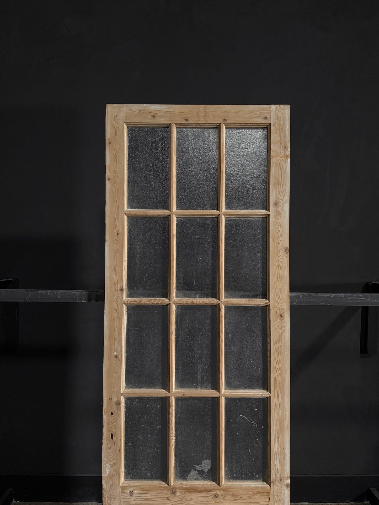 Antique 12 Lite Glass Single Door - 32x92.5 - N55