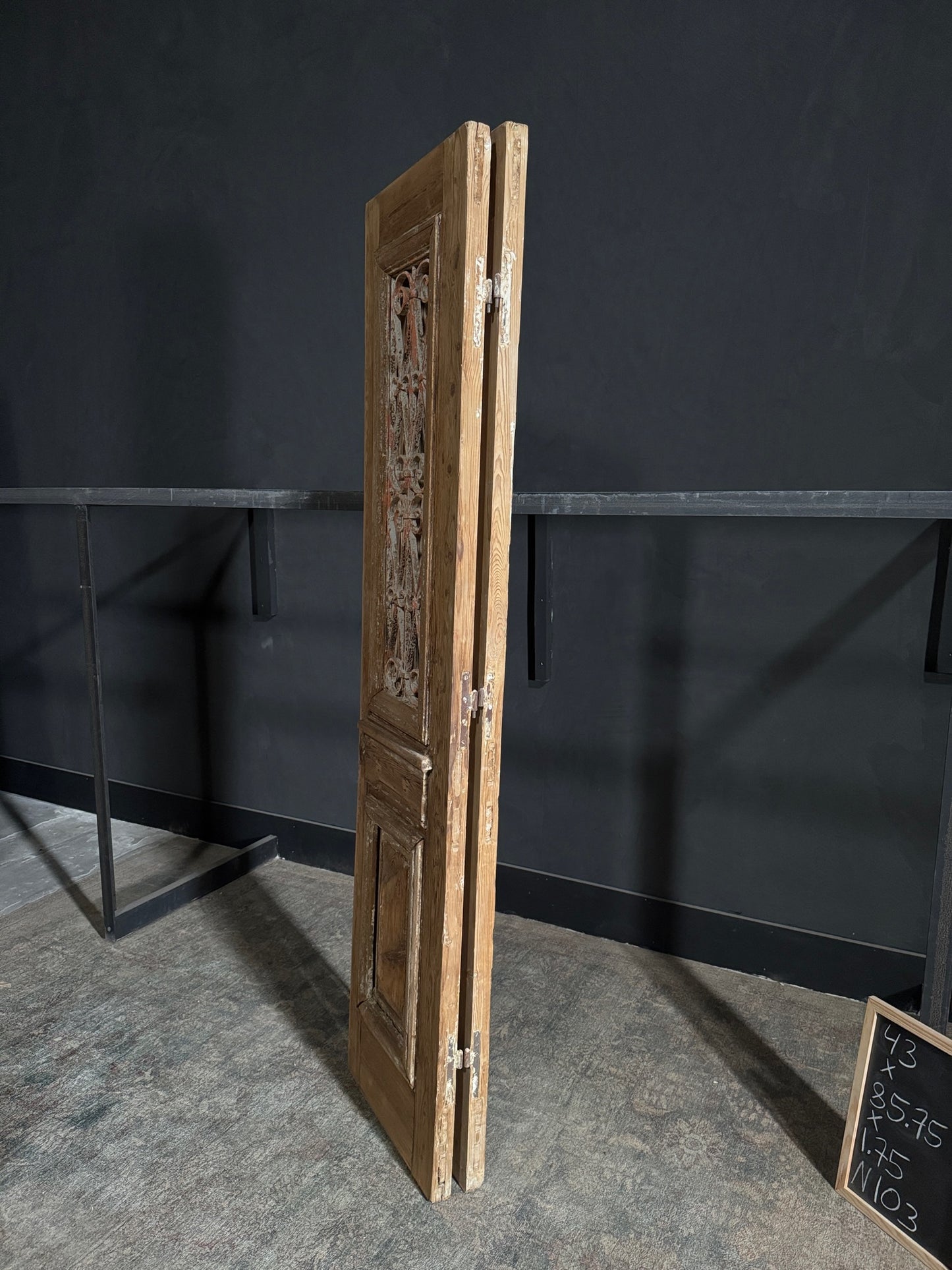 Antique Iron French Doors - 43x85.75 - N103