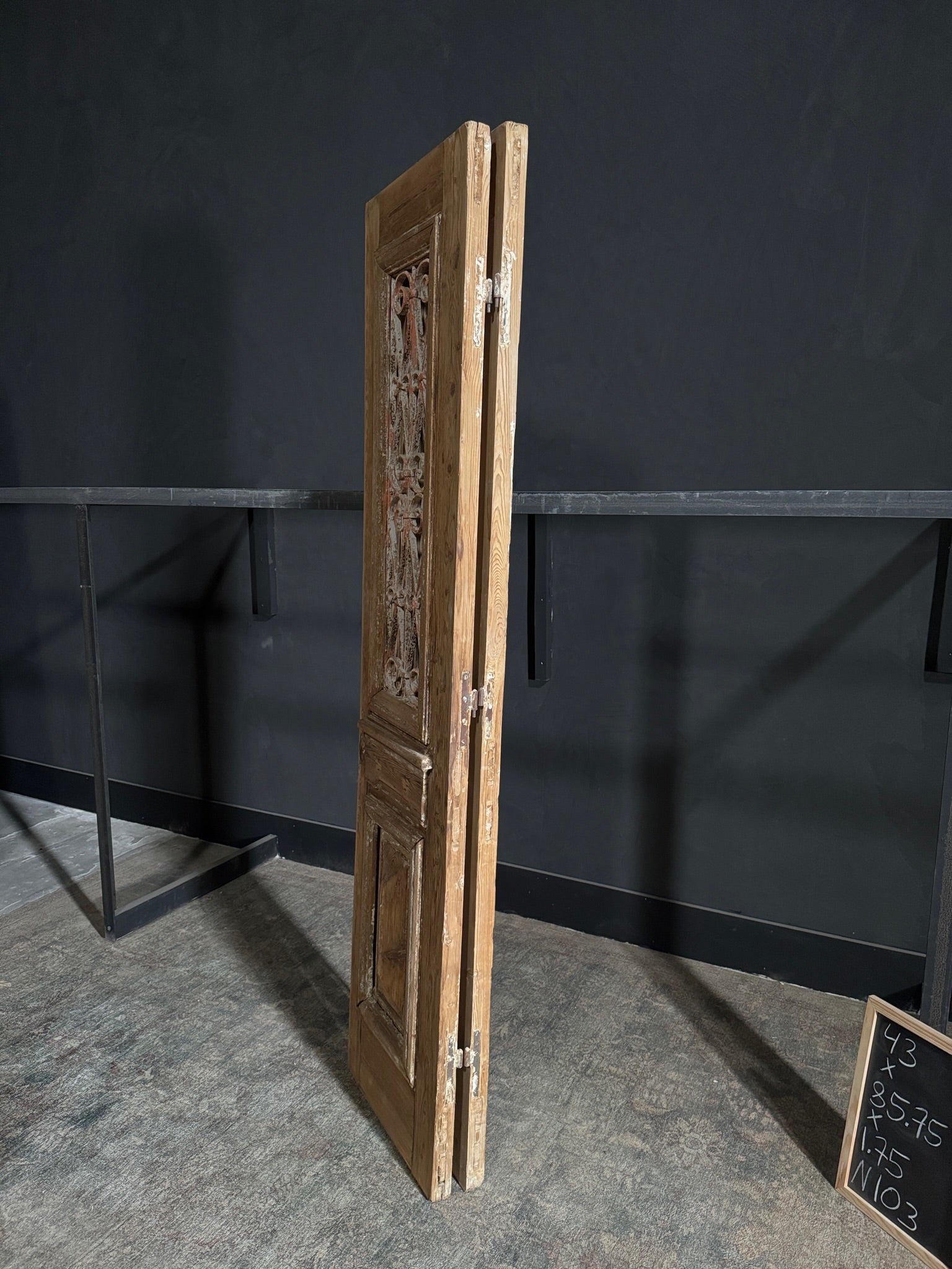 Antique Iron French Doors - 43x85.75 - N103