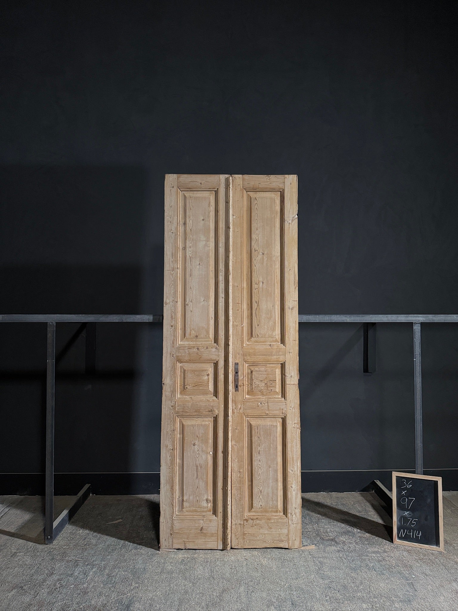 Antique Solid Double Doors - 36x97 - N414