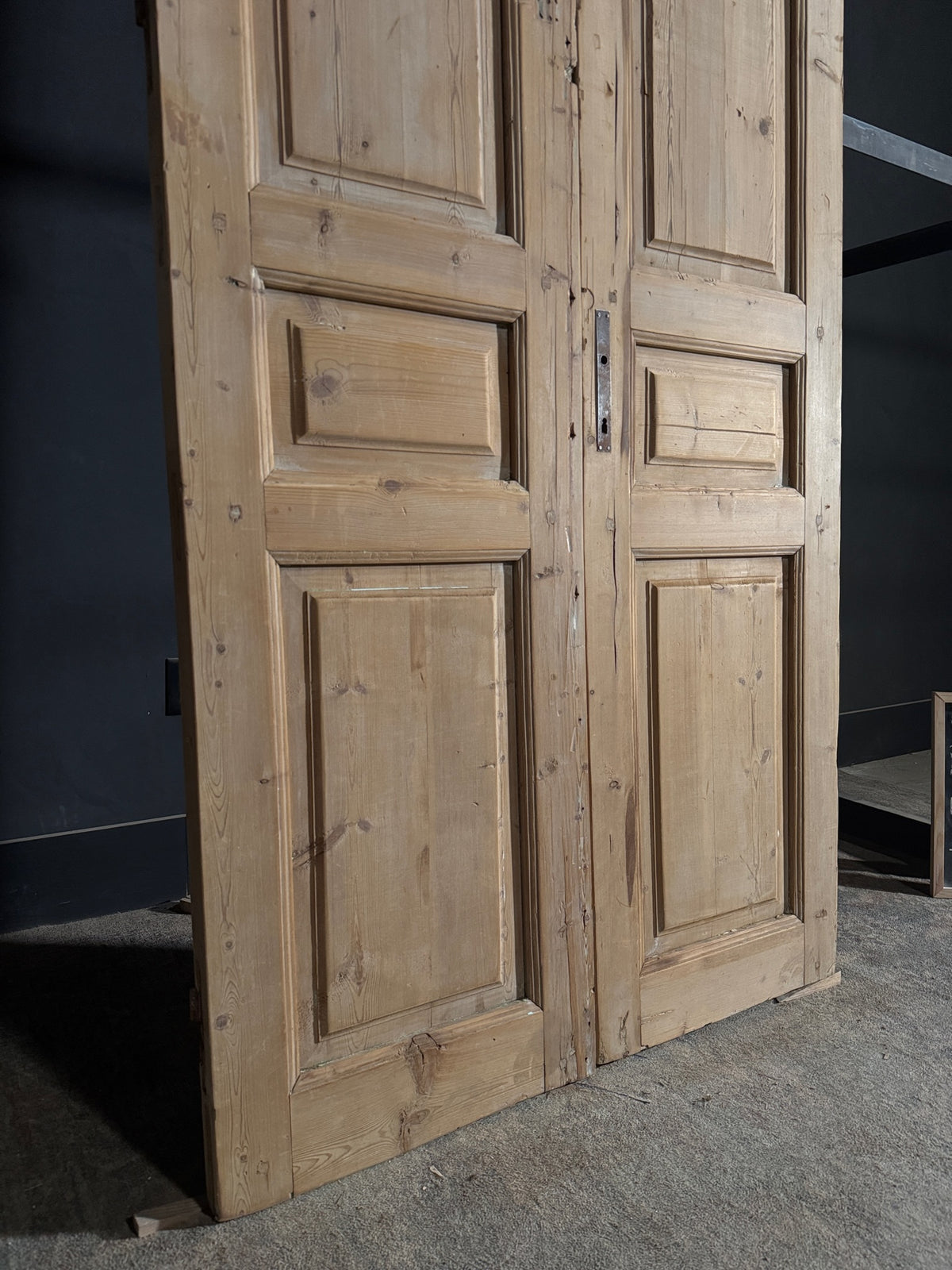 Antique 3 Panel Solid Double Doors - 43.25x104.25 - N528