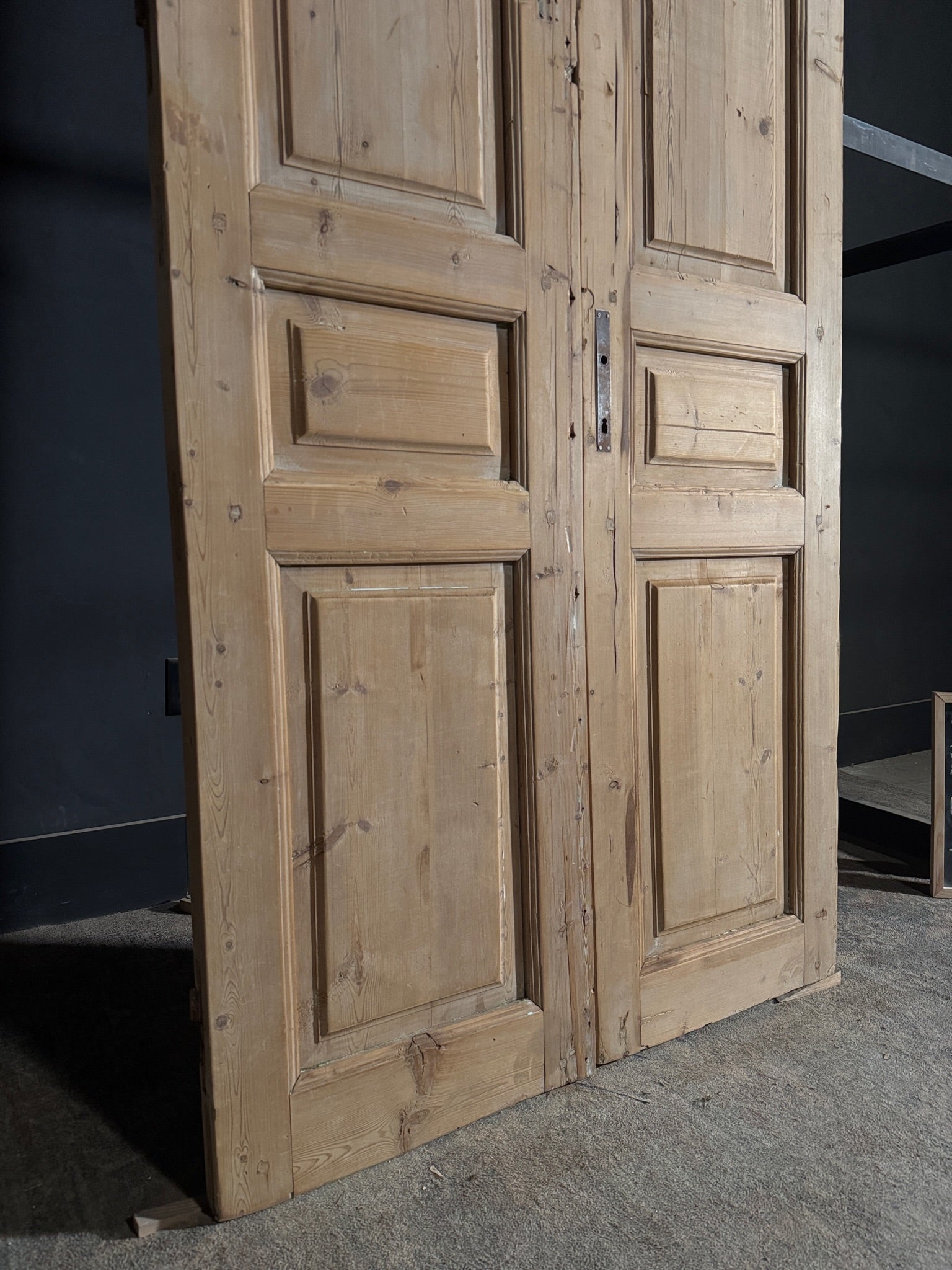 Antique 3 Panel Solid Double Doors - 43.25x104.25 - N528