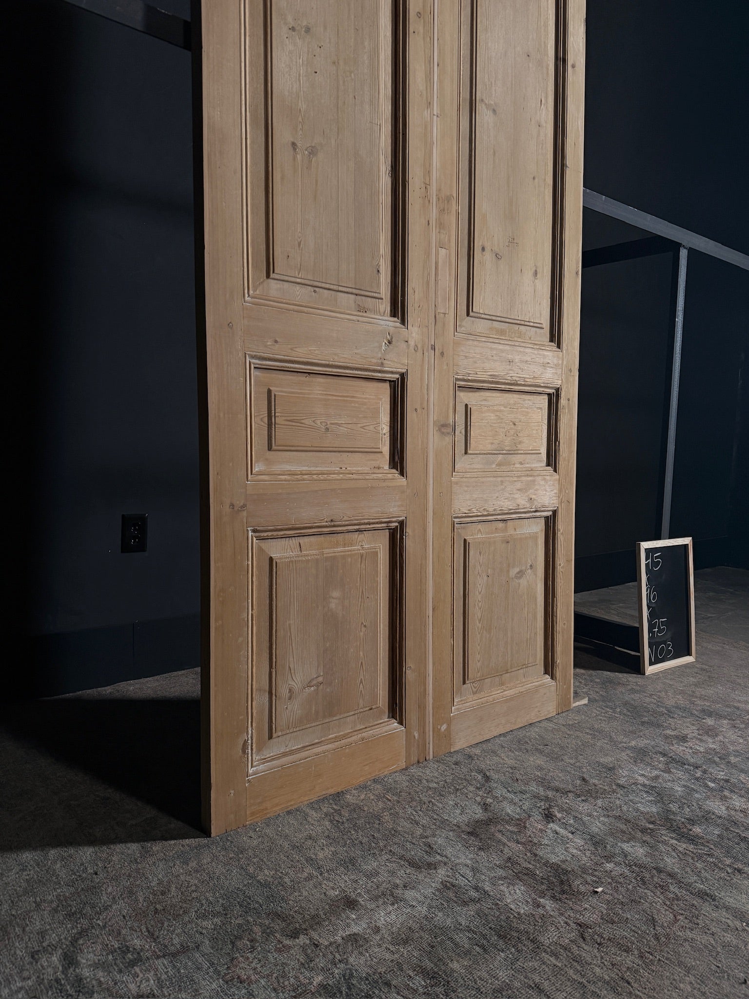 Antique 3 Panel Double Doors - 45x96 - N03