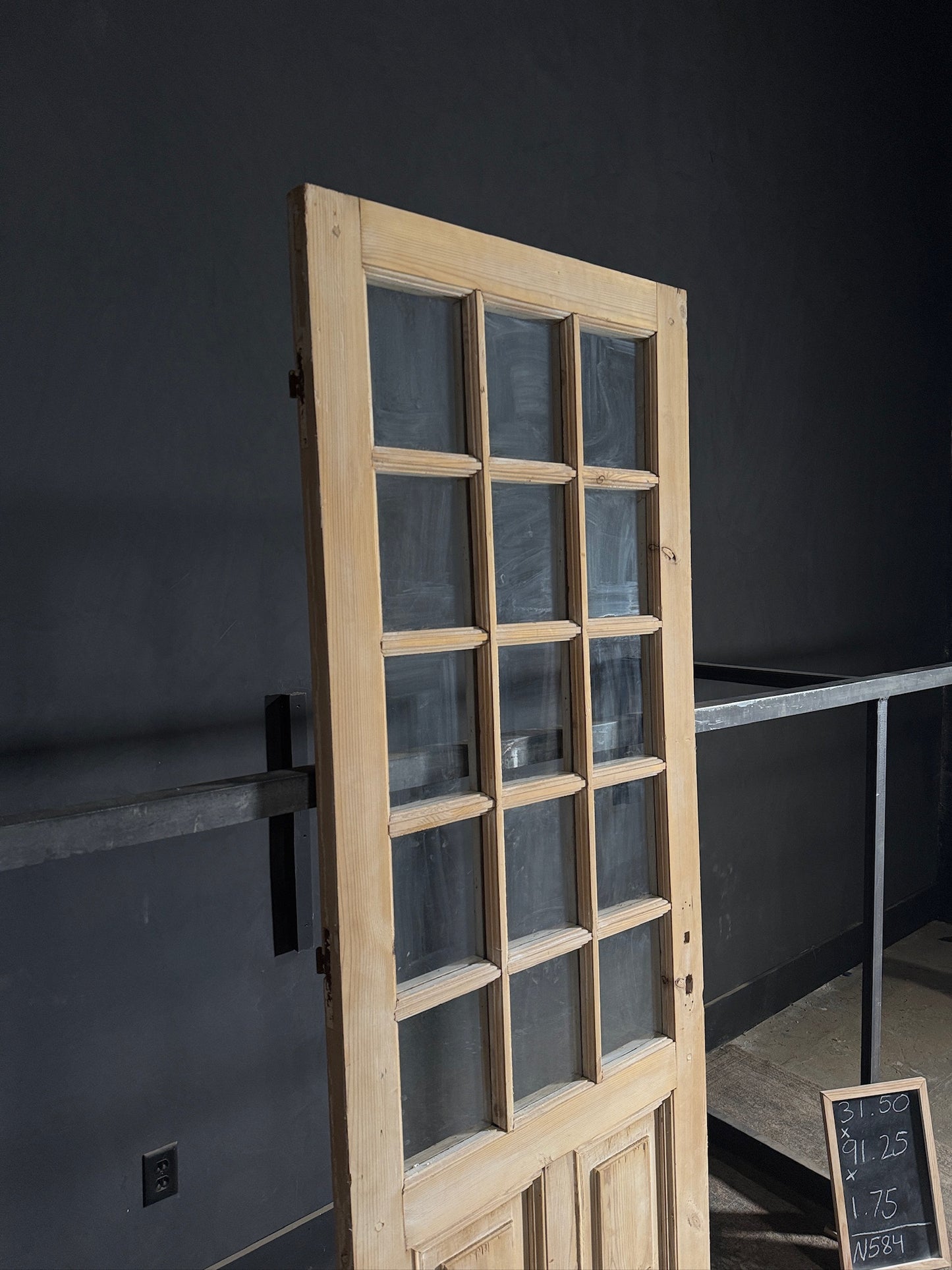 Antique Glass 15 Lite Single Door - 31.5x91.25 - N584