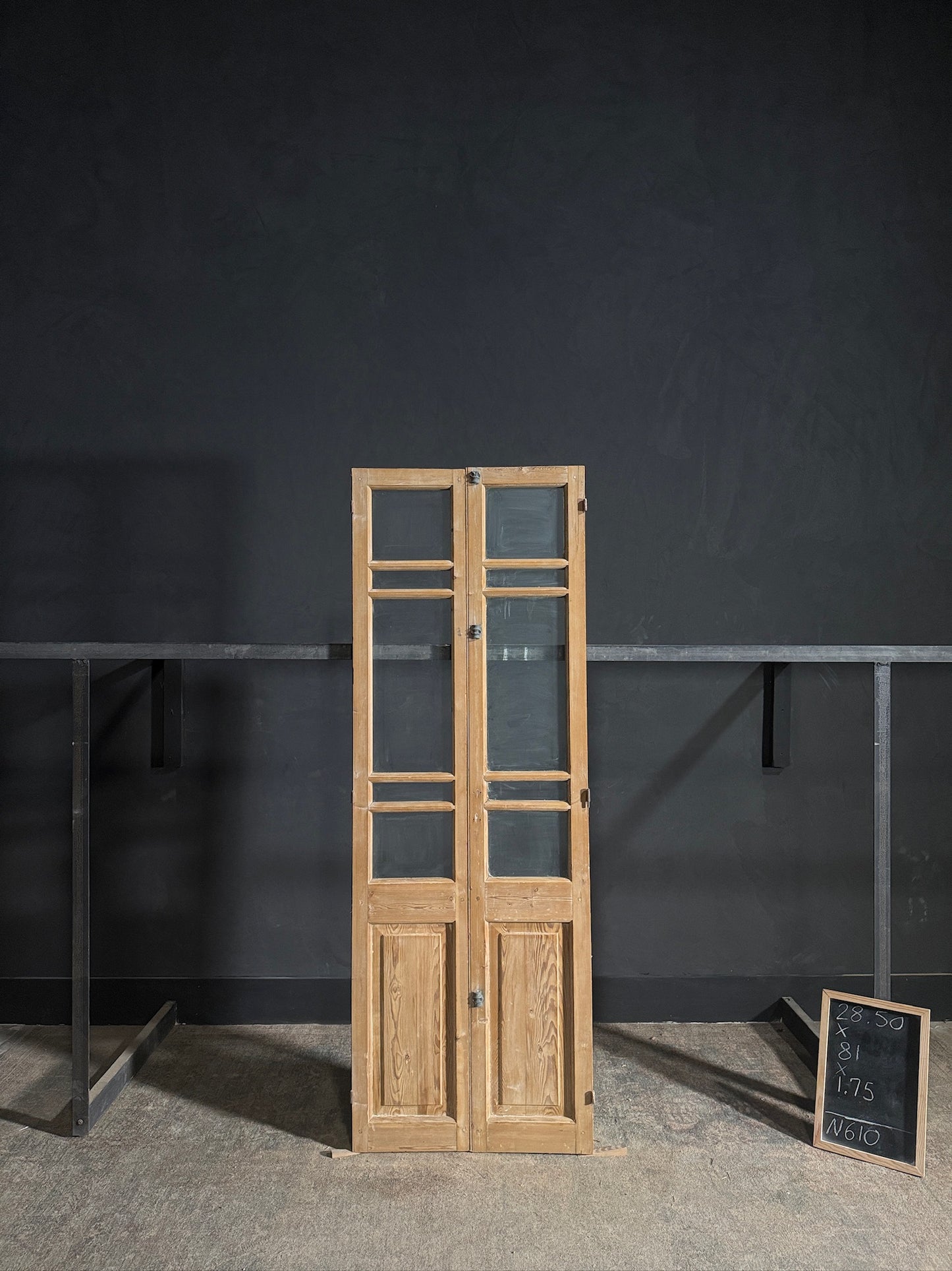 Antique Glass 4 Lite French Doors - 28.5x81 - N610