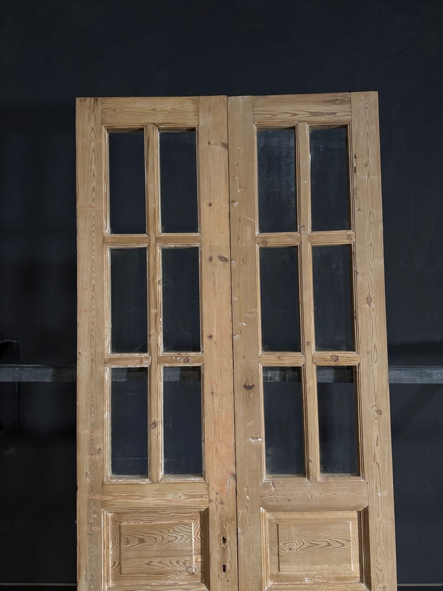 Antique Glass 6 Lite French Doors - 40x95.5 - N513