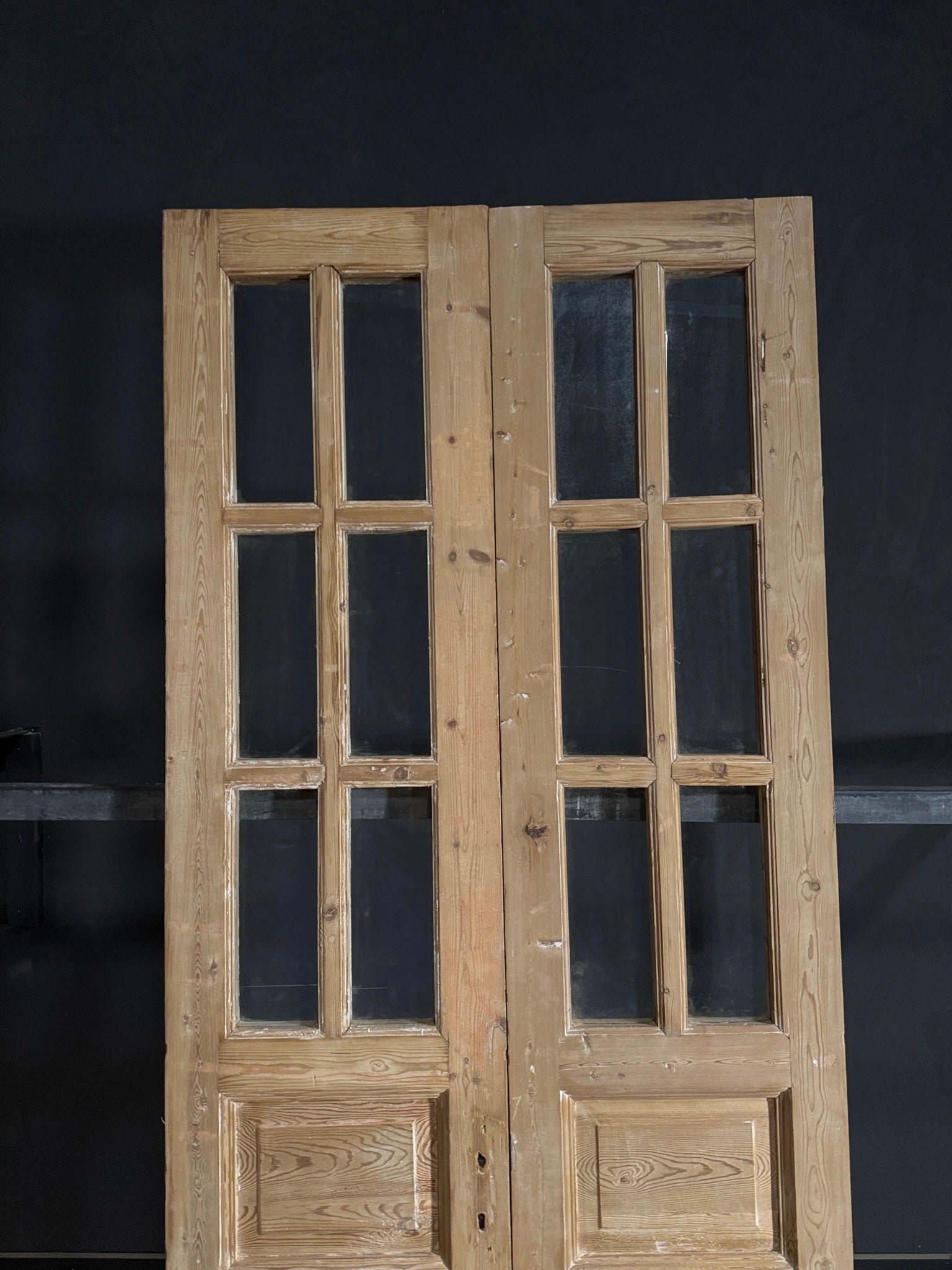 Antique Glass 6 Lite French Doors - 40x95.5 - N513