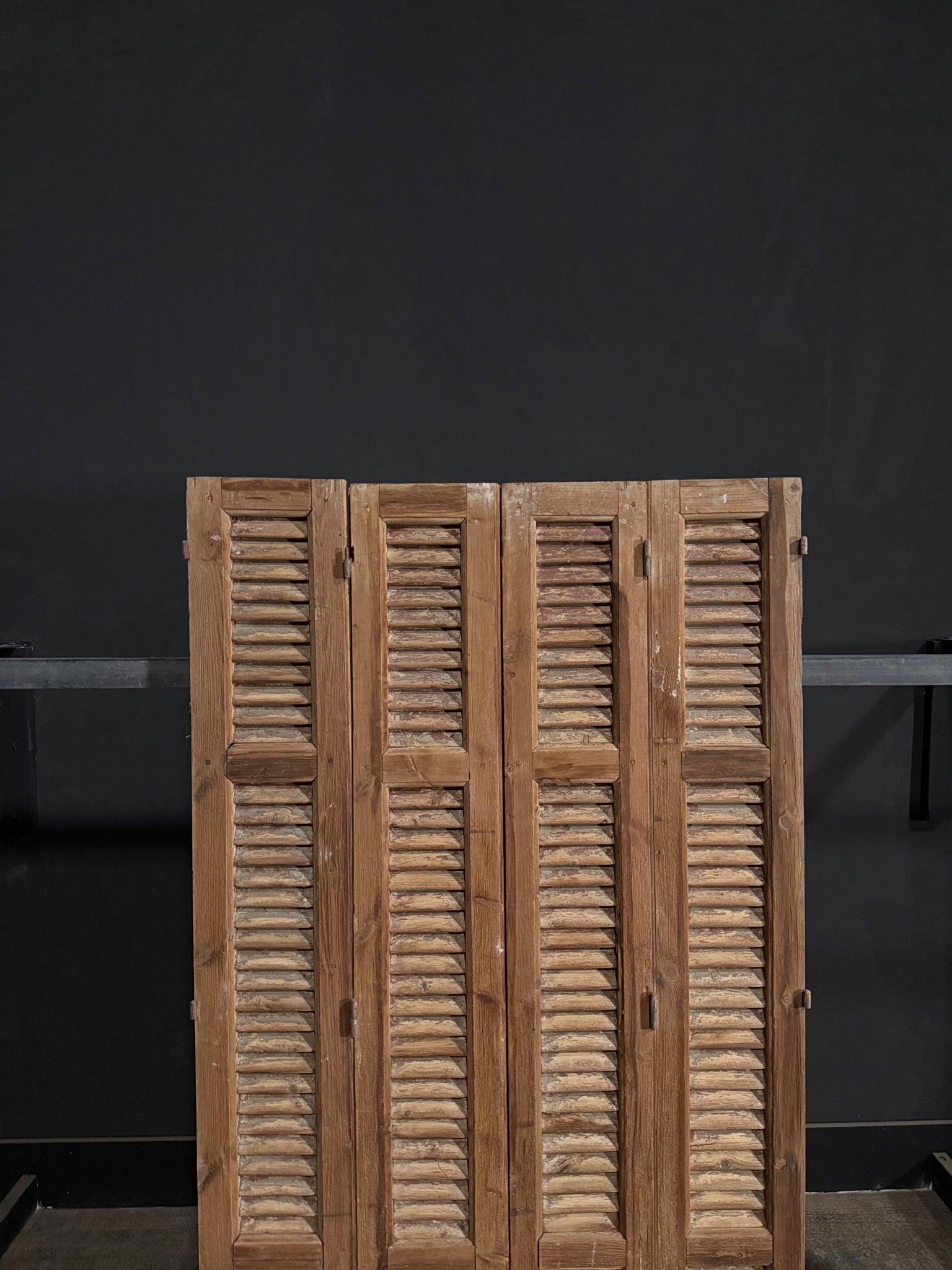 Antique Louvered 3 Panel Bi-Fold Doors - 40x71.5 - N305