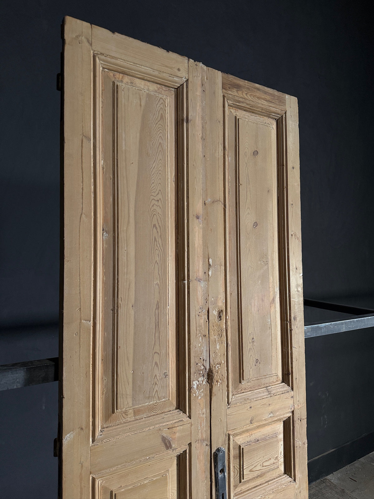 Antique 3 Panel Solid Double Doors - 36.75x97.5 - N597