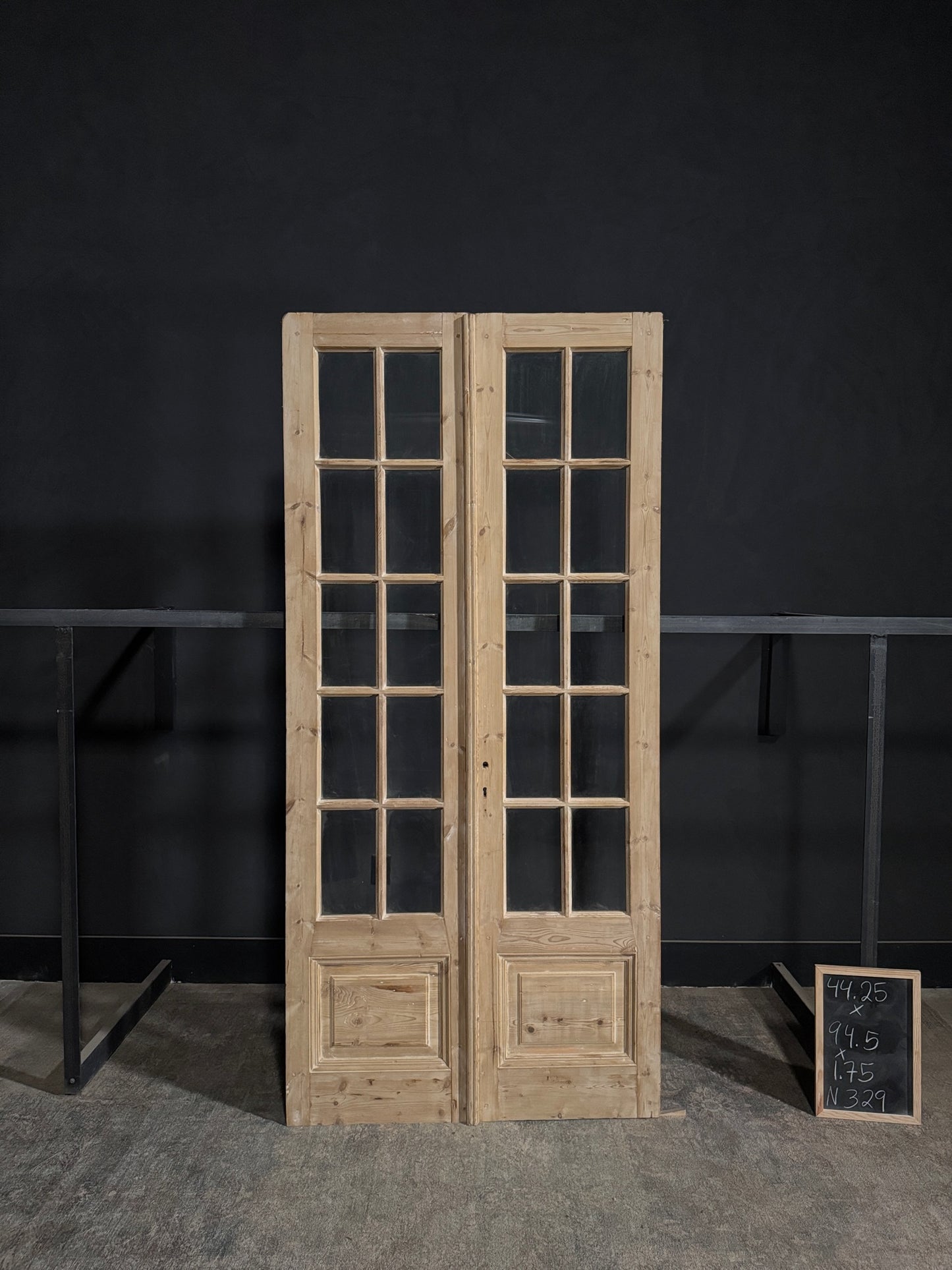 Antique Glass 10 Lite French Doors - 44.25x94.5 - N329