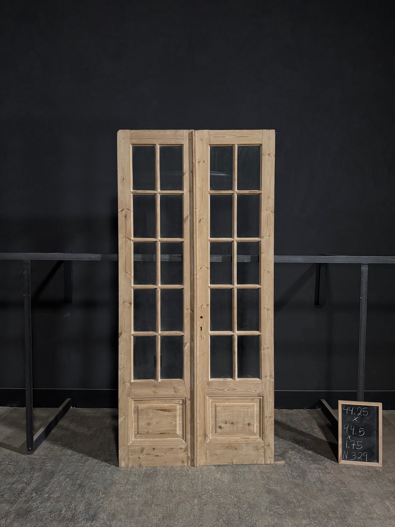 Antique Glass 10 Lite French Doors - 44.25x94.5 - N329