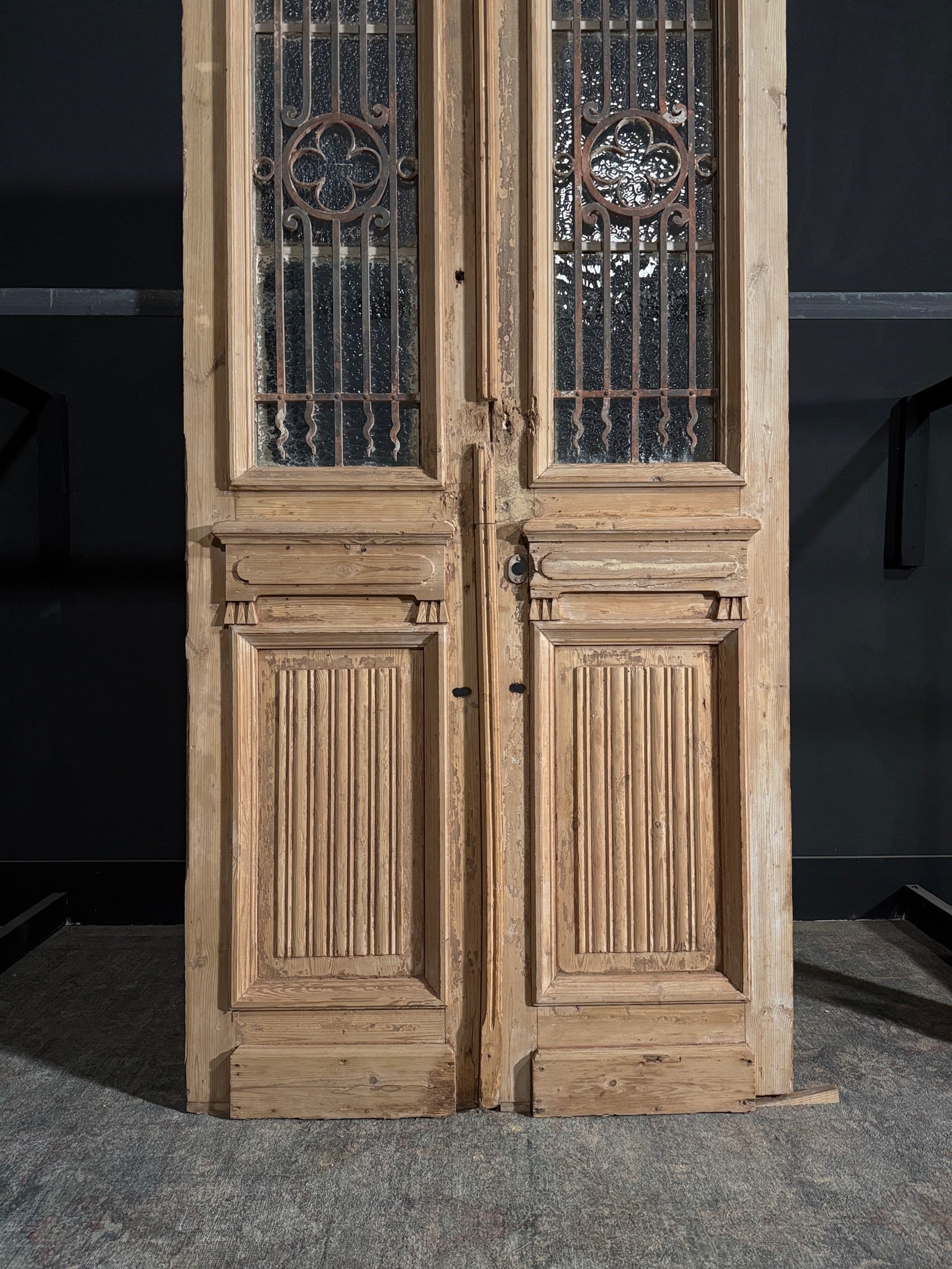 Antique Iron French Doors - 44x100.75 - N105