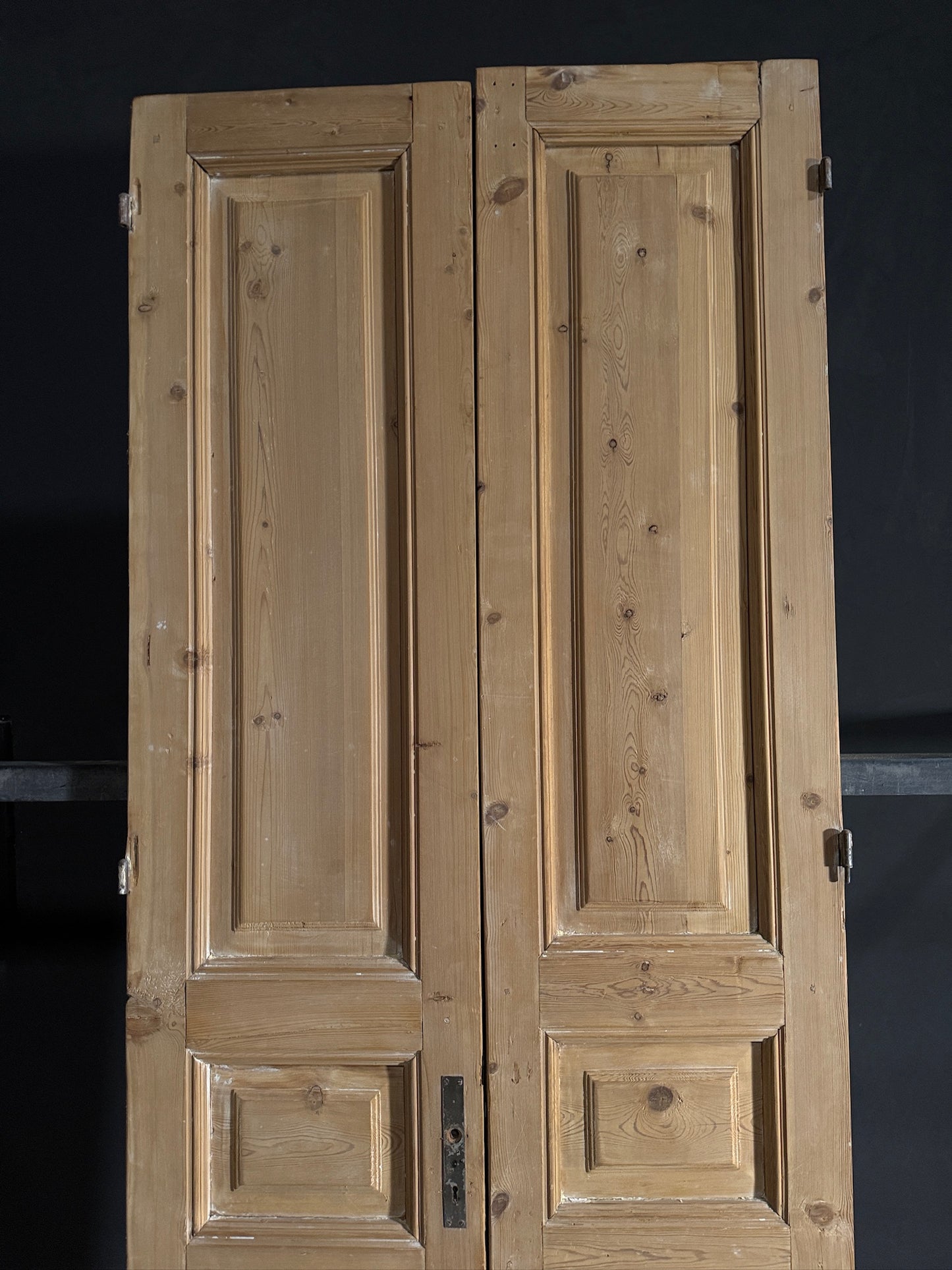 Antique 3 Panel Solid Double Doors - 37.5x97.5 - N608