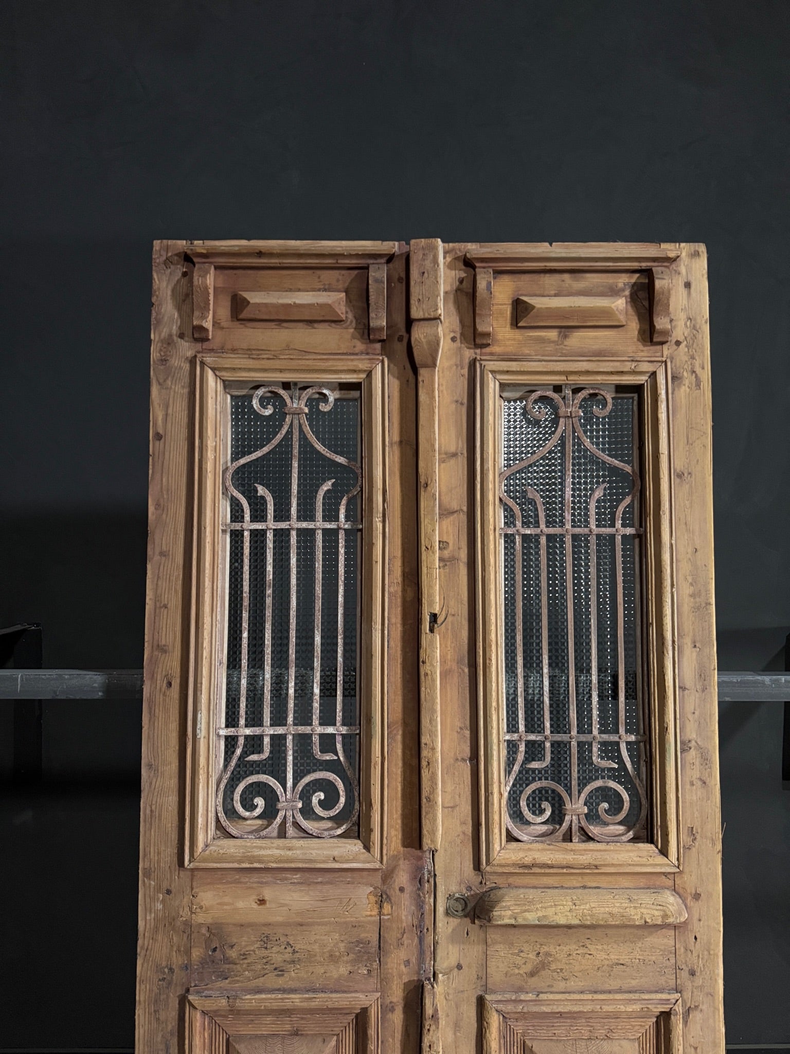 Antique Iron French Doors - 44x94.5 - N99