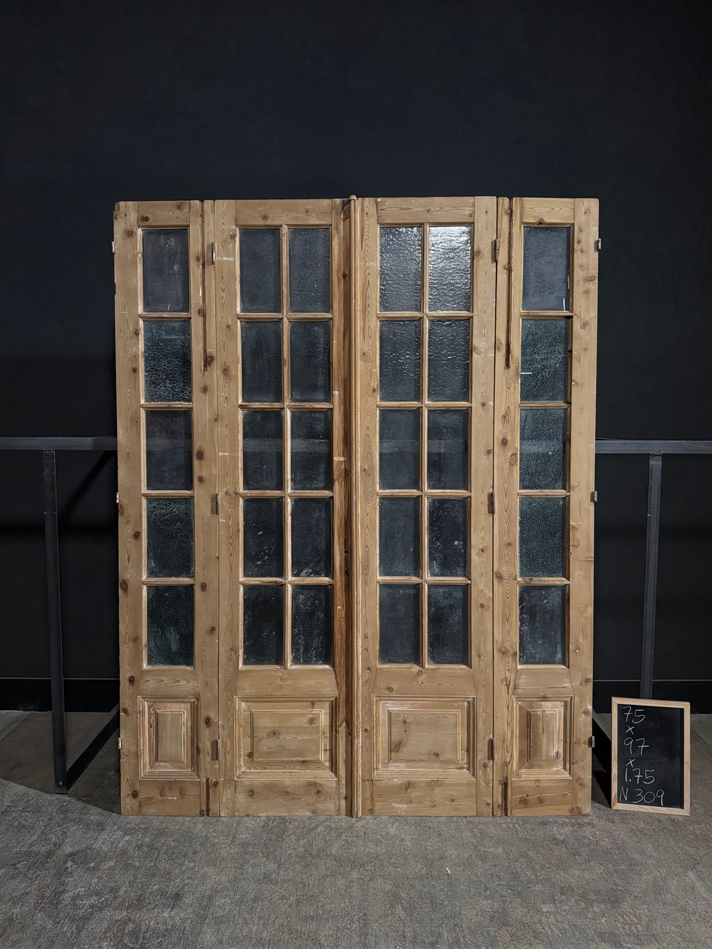 Antique Obscured Glass Bi-Fold Doors - 75x97 - N309