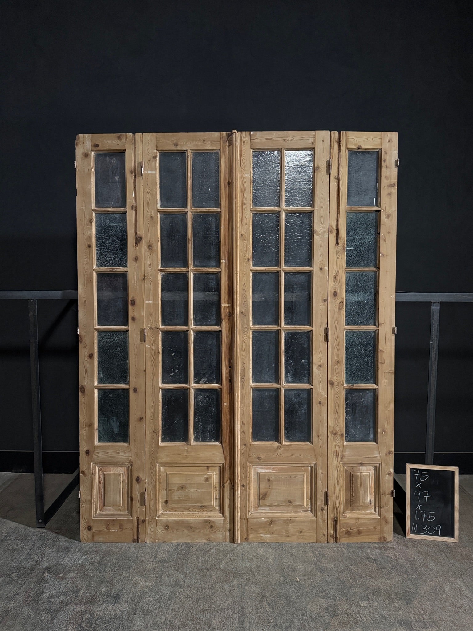 Antique Obscured Glass Bi-Fold Doors - 75x97 - N309