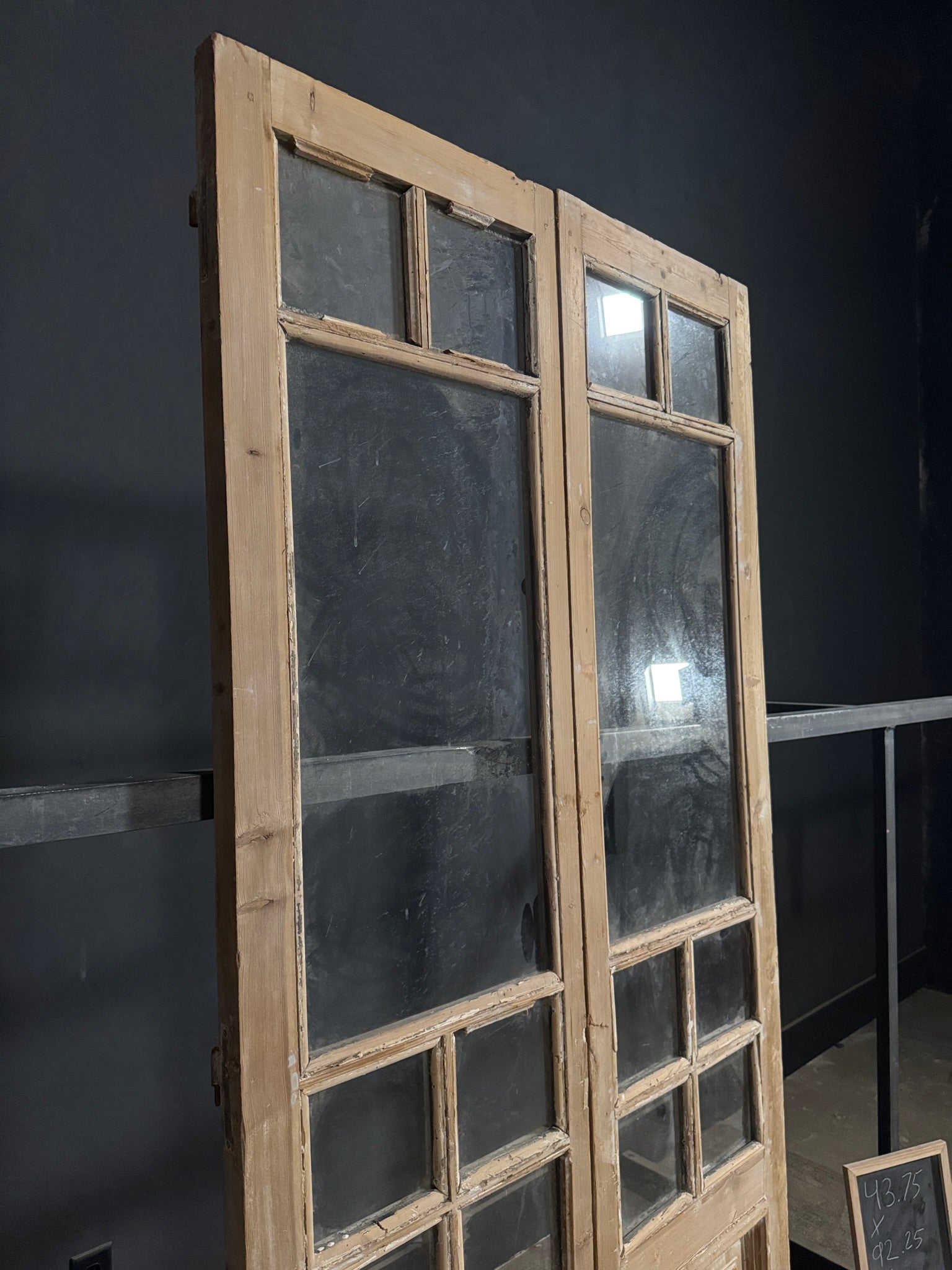 Antique Glass 7 Lite French Doors - 43.75x92.25 - N393