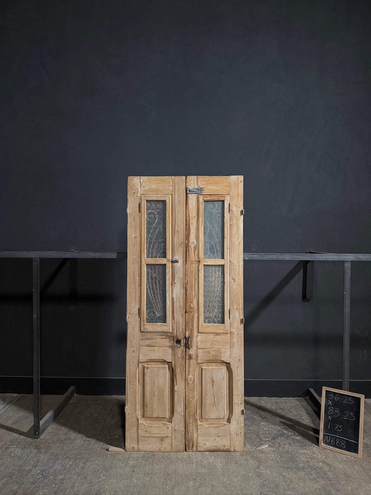 Antique Iron French Doors - 36.25x83.25 - N688