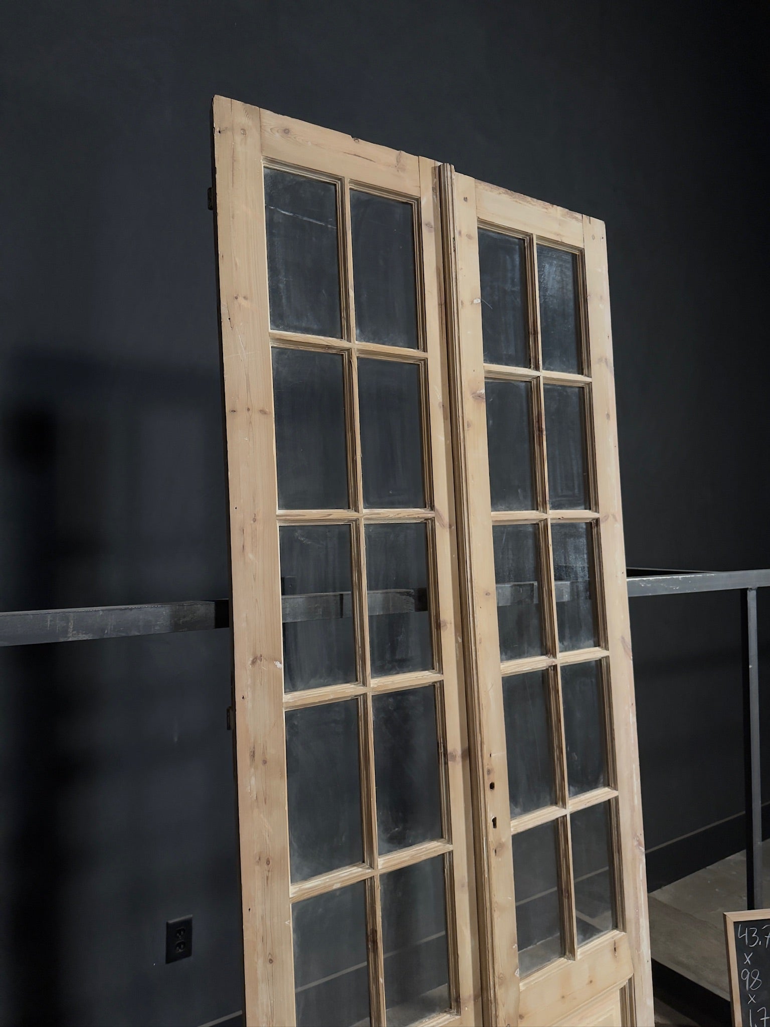 Antique Glass 10 Lite French Doors - 43.75x98 - N284