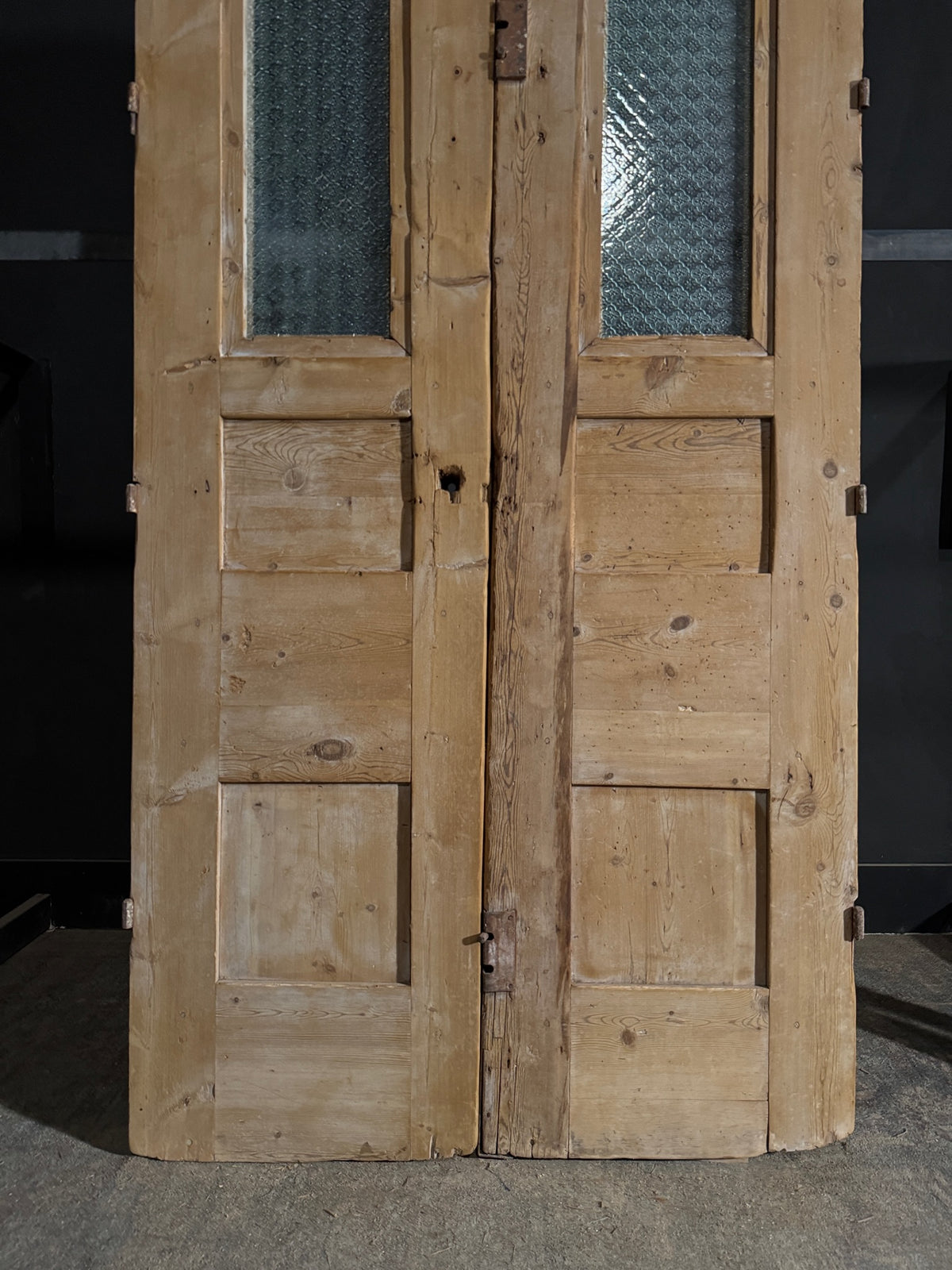 Antique Carved Iron French Doors - 46x107 - N571