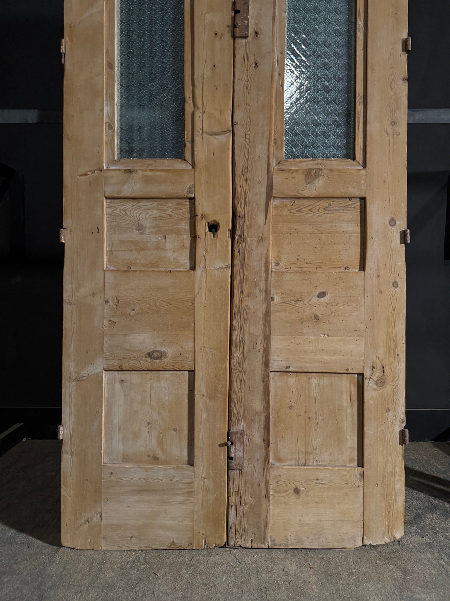 Antique Carved Iron French Doors - 46x107 - N571