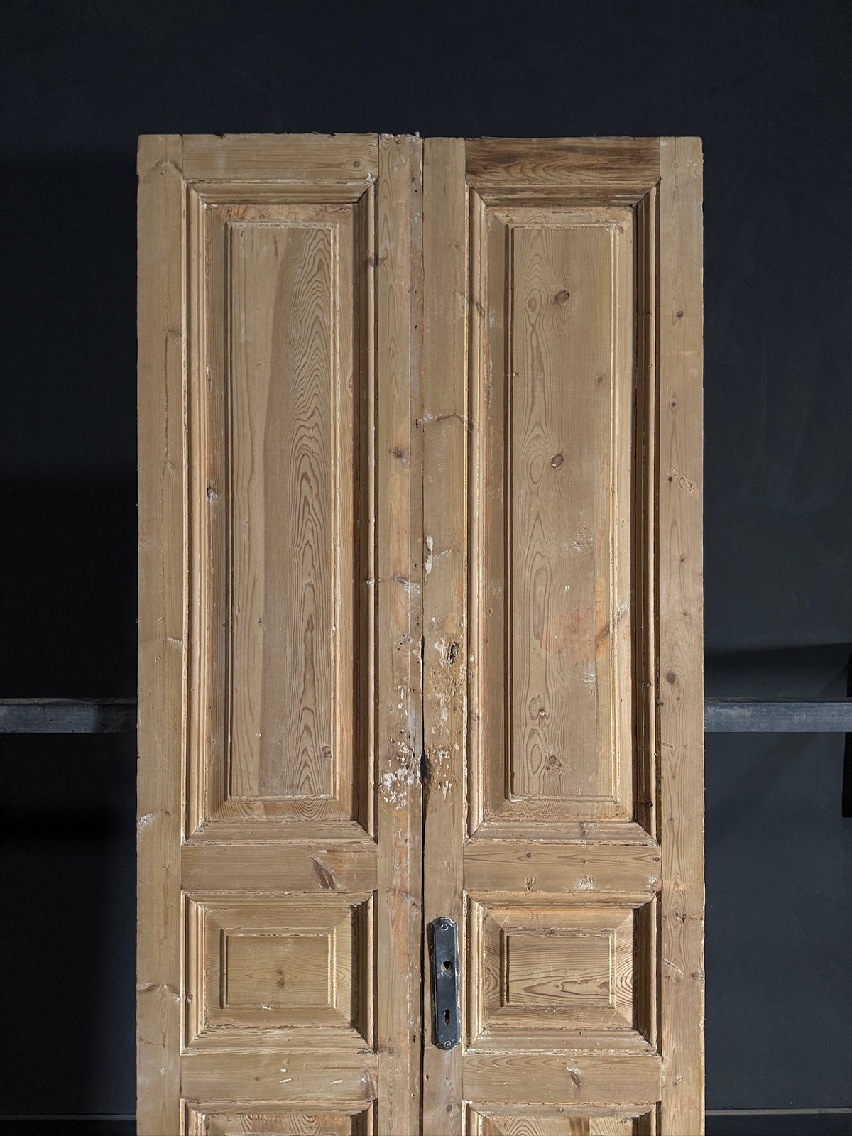 Antique 3 Panel Solid Double Doors - 36.75x97.5 - N597
